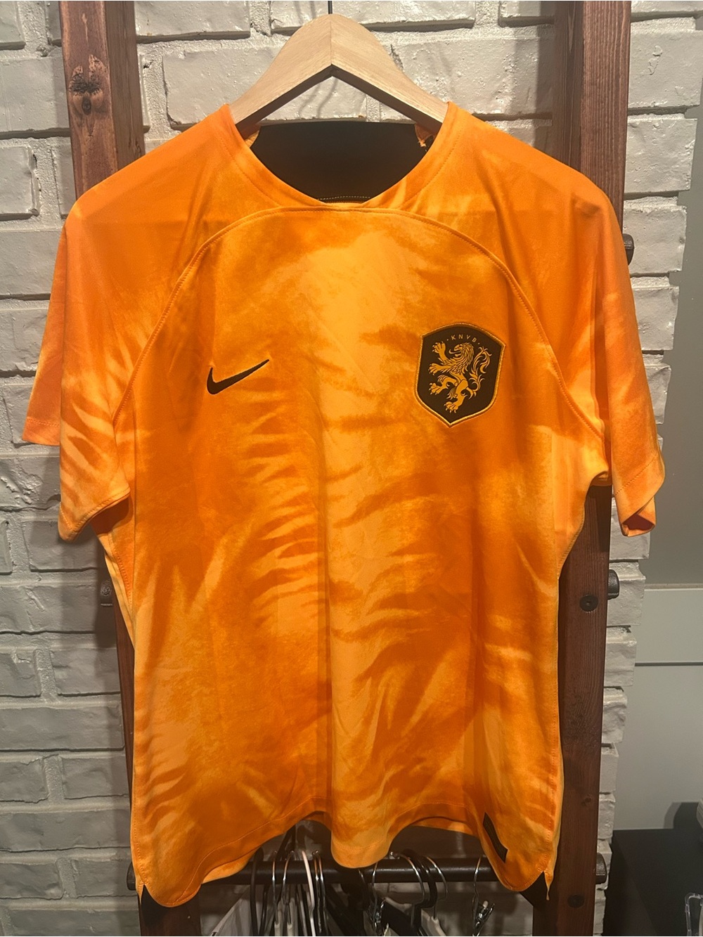 2022-23 Nike Youth Netherlands Dutch Home Orange Soccer Futbol Jersey XL X-Large
